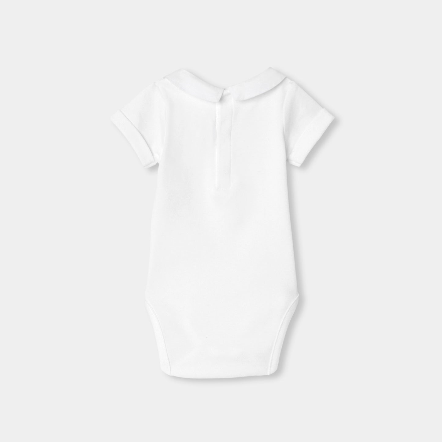 手刺しゅう入り半袖ボディスーツ