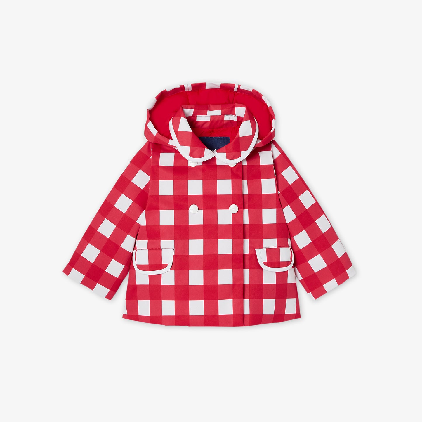 ギンガムチェック柄コート