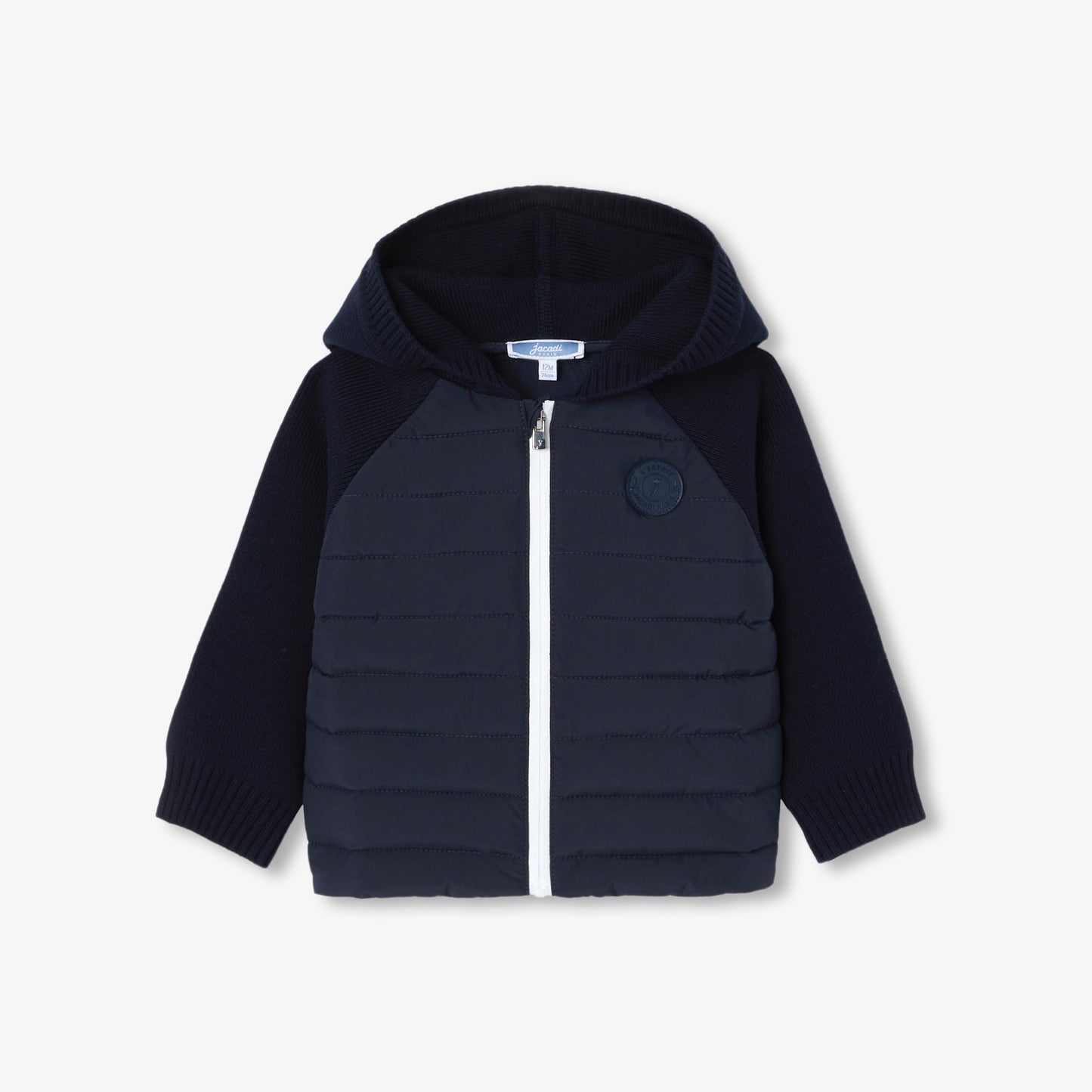 ロゴ付きジップアップパーカー