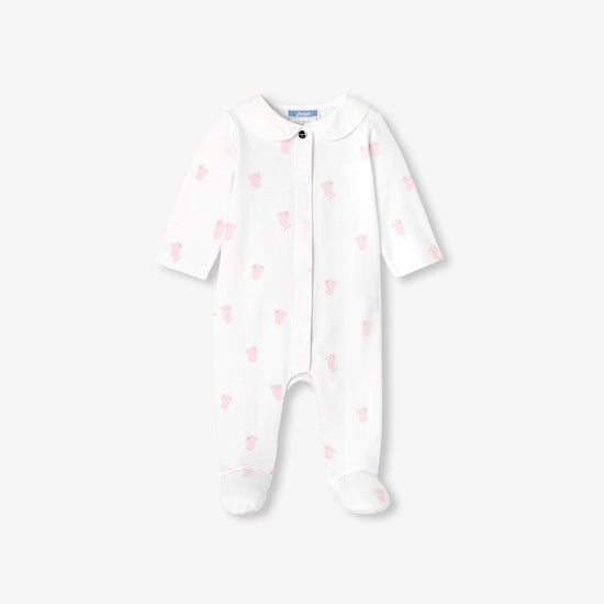 【未使用】jacadiジャカディスカラップ襟 白と黄色のロンパース75cm ベビー-6ヶ月～12ヶ月- | Jacadi Paris＜ジャカディ＞日本公式