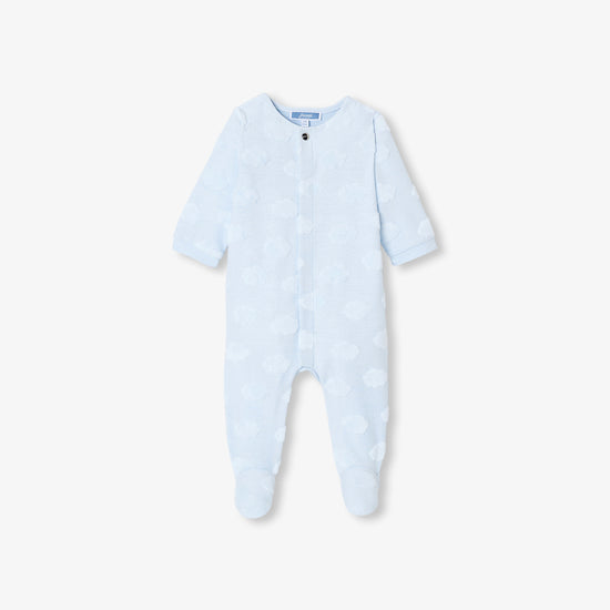 【未使用】jacadiジャカディスカラップ襟 白と黄色のロンパース75cm スカラップ襟長袖Tシャツ | | Jacadi Paris＜ジャカディ＞日本公式