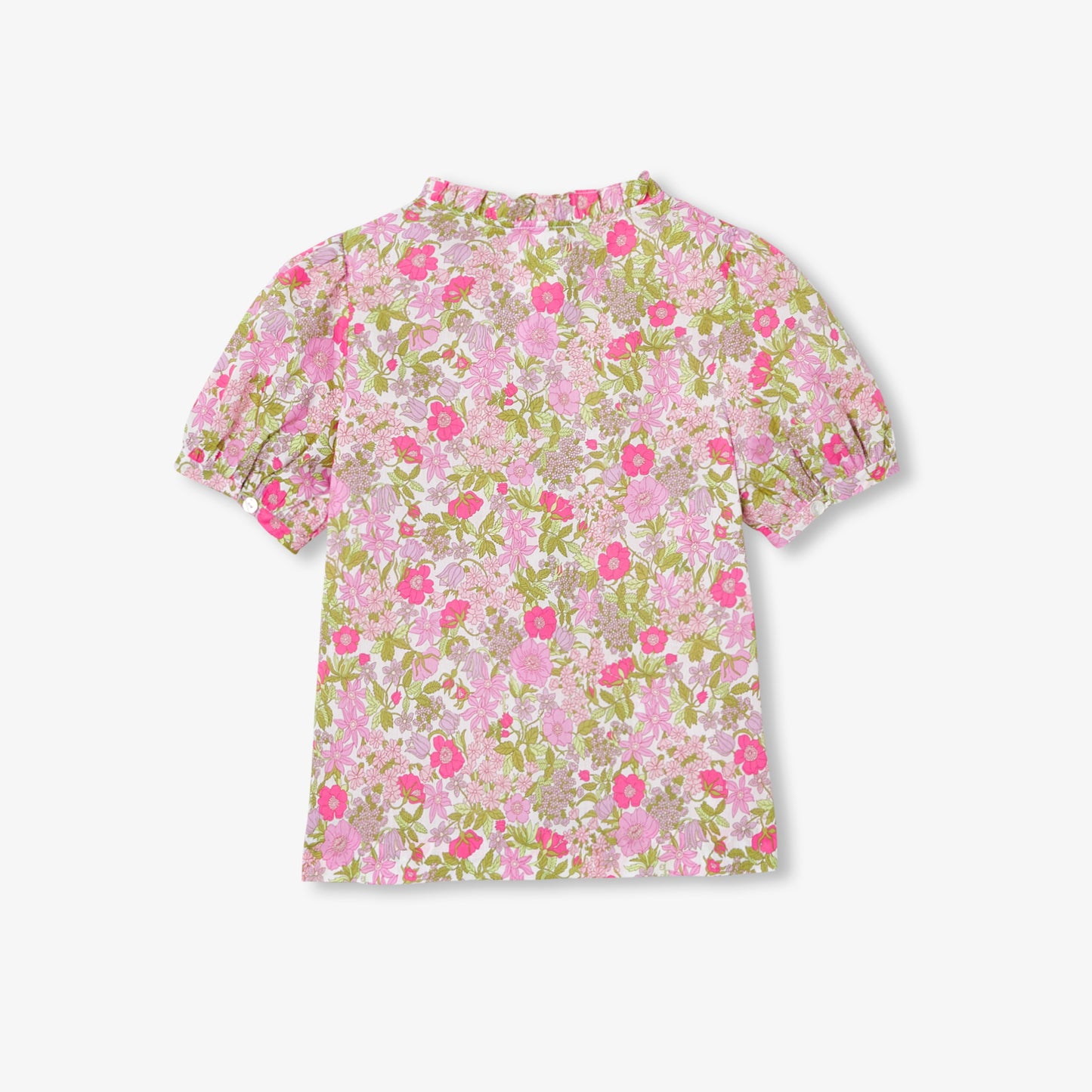 リバティプリント半袖ブラウス