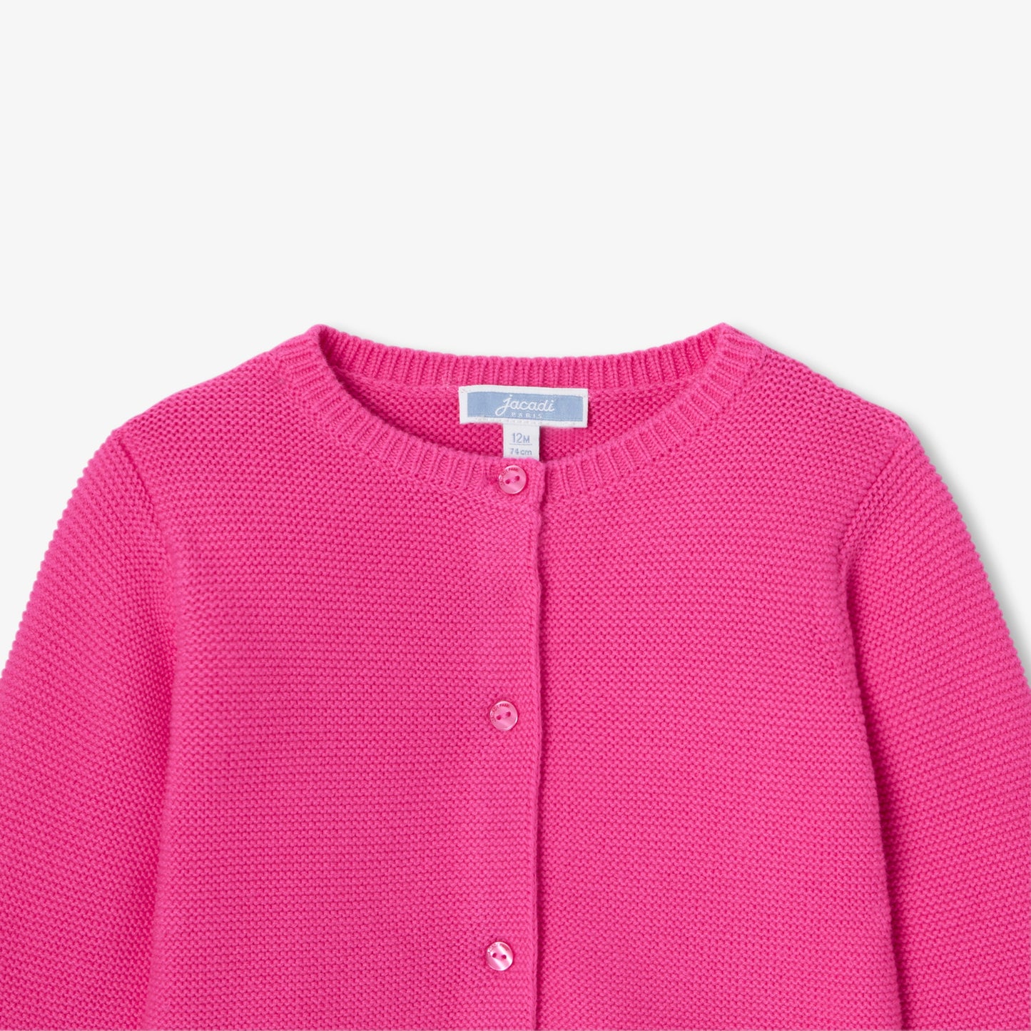 ガーター編みニットカーディガン