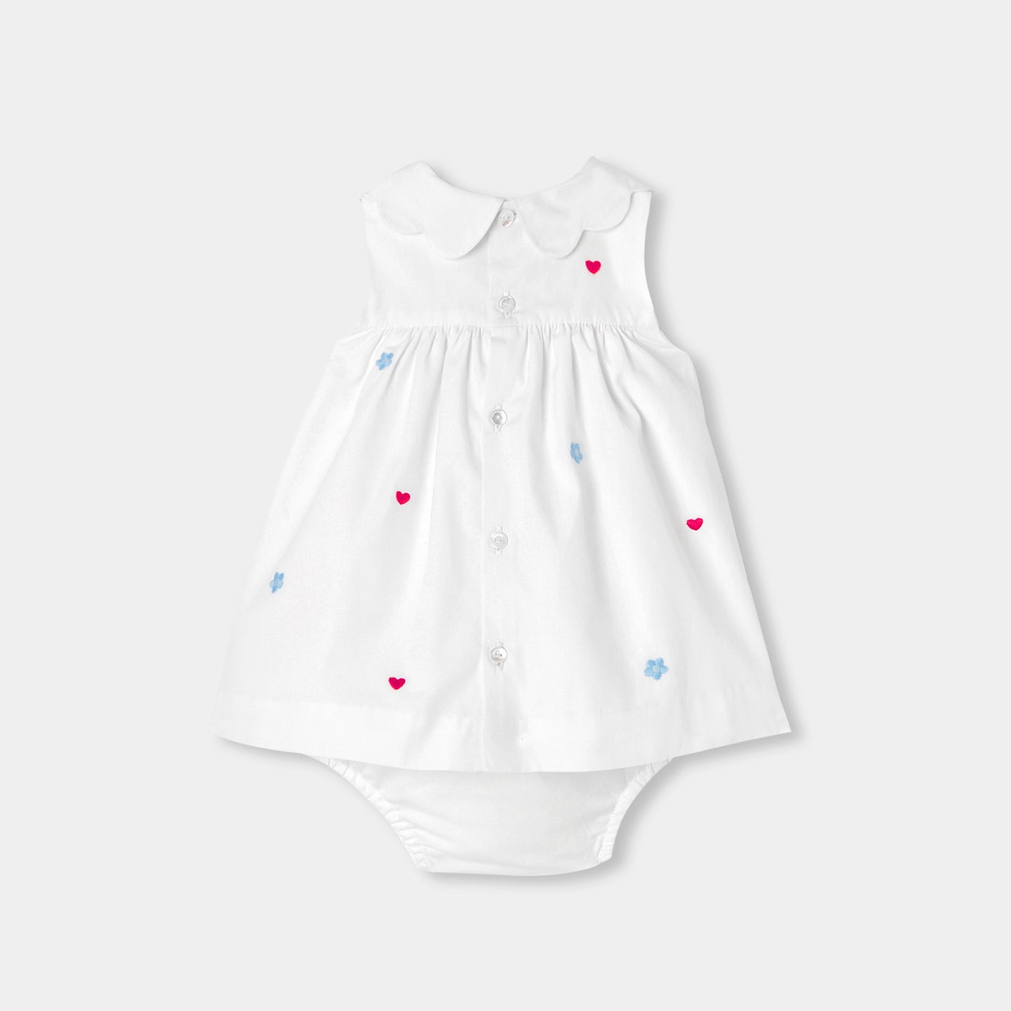 ハート刺しゅう入りワンピース