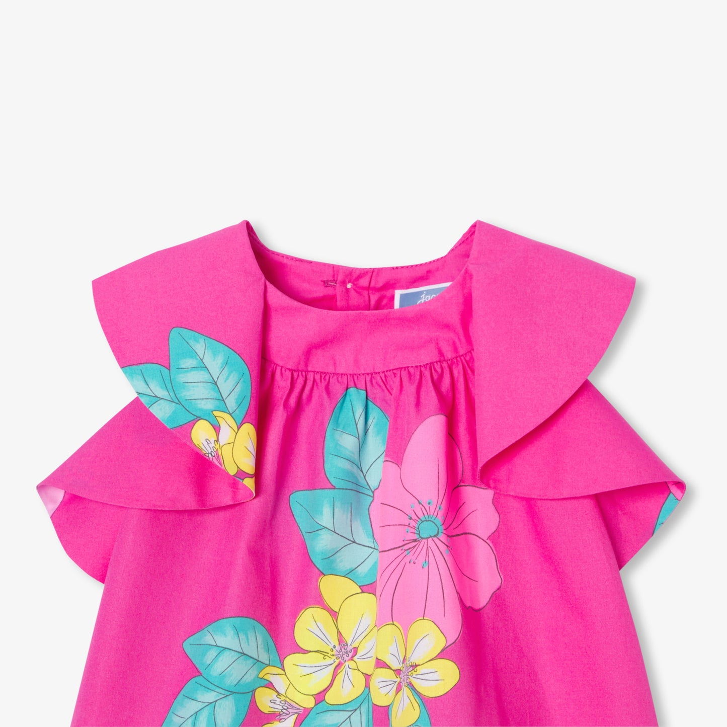 ジャカディ♡jacadi リバティ　フレアワンピース　ノースリーブ　36m 96 美品】JACADI ジャカディ リバティ ワンピース 花柄 36M 96cm - メルカリ